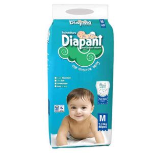 Bashundhara Diapant Baby Diaper M (7-12 kg) 40 pcs