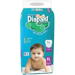 Bashundhara Diapant Baby Diaper XL (12-17 kg) 32 pcs
