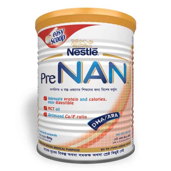 Nestlé PRE NAN Premature & Low Birth Weight Tin (0-6 Months) 400 gm
