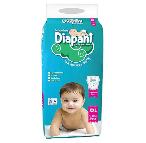Bashundhara Diapant Baby Diaper XXL (14-25 kg) 24 pcs