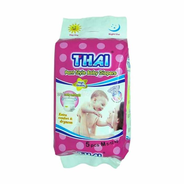 Thai Baby Diaper Pant Medium (5-13 kg) 5 Pcs