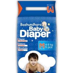 Bashundhara Baby Diaper Belt ST Series M (4-9 kg) 5 pcs