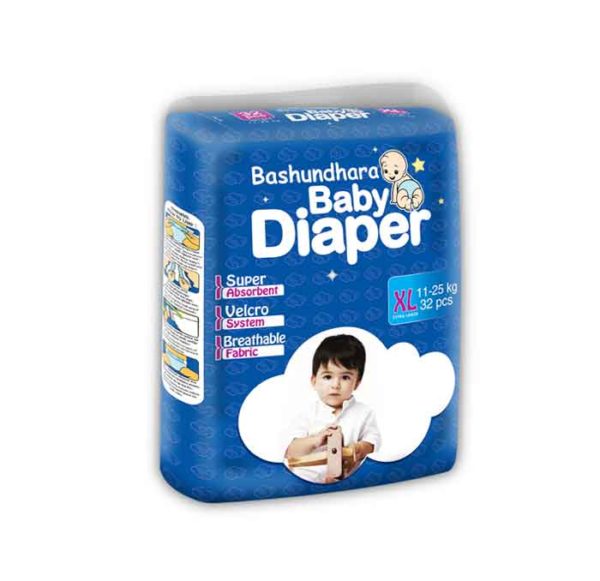 Bashundhara Baby Diaper Belt ST Series XL (11-25 kg) 32 pcs