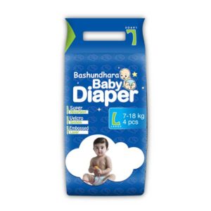 Bashundhara Baby Diaper Belt ST Series L (7-18 kg) 4 pcs