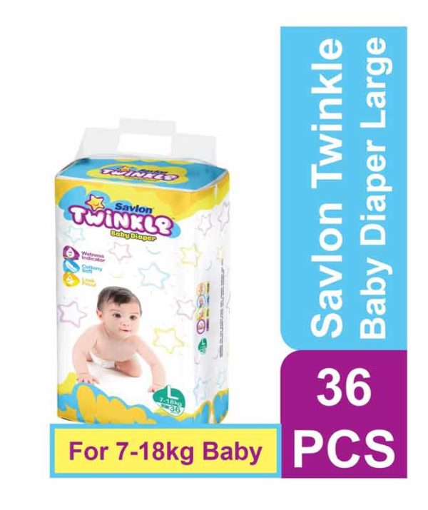 Twinkle Baby Diaper L (7 - 18 kg) 36 PCS